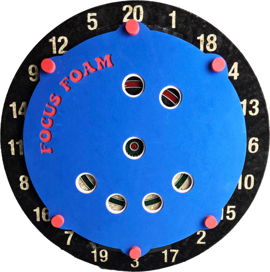 Magnetic Steel Tip Dartboard Overlay – Cricket Triples Circles (Red, White, Blue)