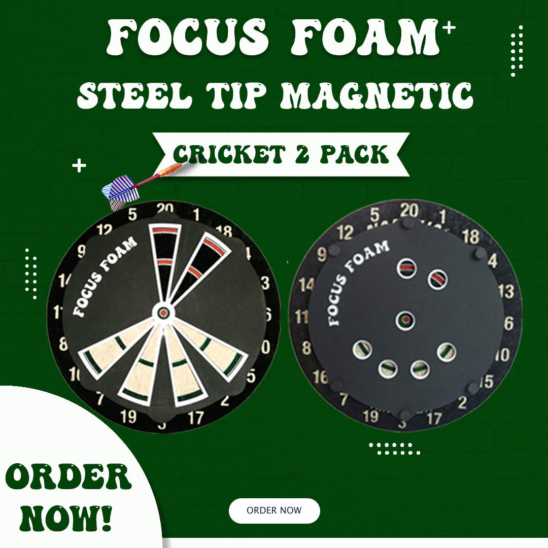 Steel Tip 2-Pack - High Numbers - Magnetic Dartboard Overlays (Black)