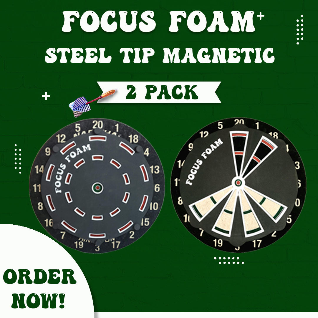 Steel Tip 2-Pack - Essentials - Magnetic Dartboard Overlays (Black)