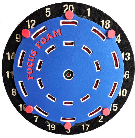Magnetic Steel Tip Dartboard Overlay – Doubles & Trebles Trainer (Red, White, Blue)