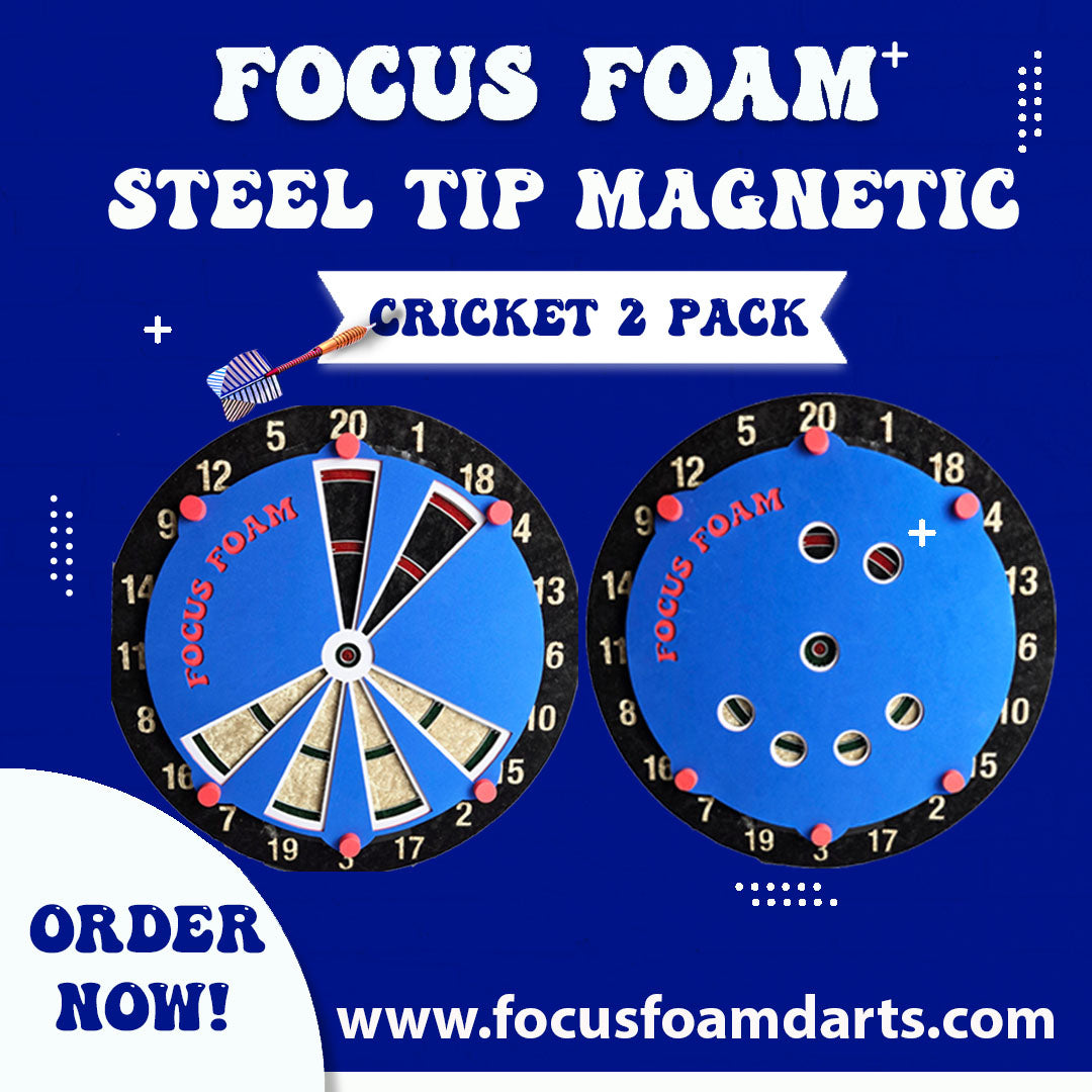 Magnetic Steel Tip High #'s 2 Pack | Red White Blue