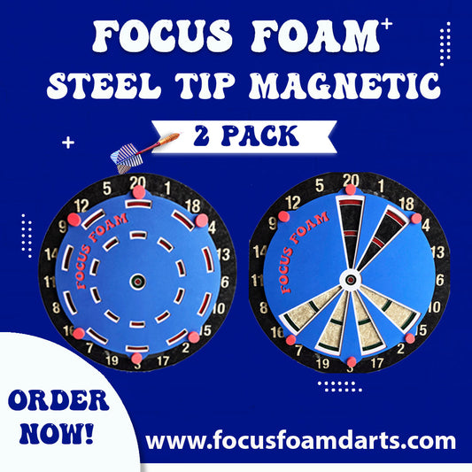 Steel Tip 2-Pack - Essentials - Magnetic Dartboard Overlays (Red, White, Blue)