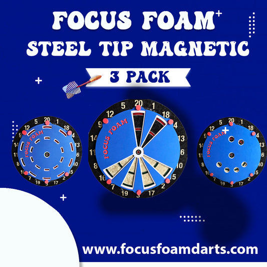 Steel Tip 3-Pack - Best Sellers - Magnetic Dartboard Overlays (Red, White, Blue)