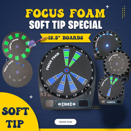 Soft Tip 6-Pack - No Outlines - Dartboard Overlays (15.5")