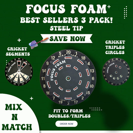 Steel Tip 3-Pack - Best Sellers - Dartboard Overlays (Non-Magnetic)