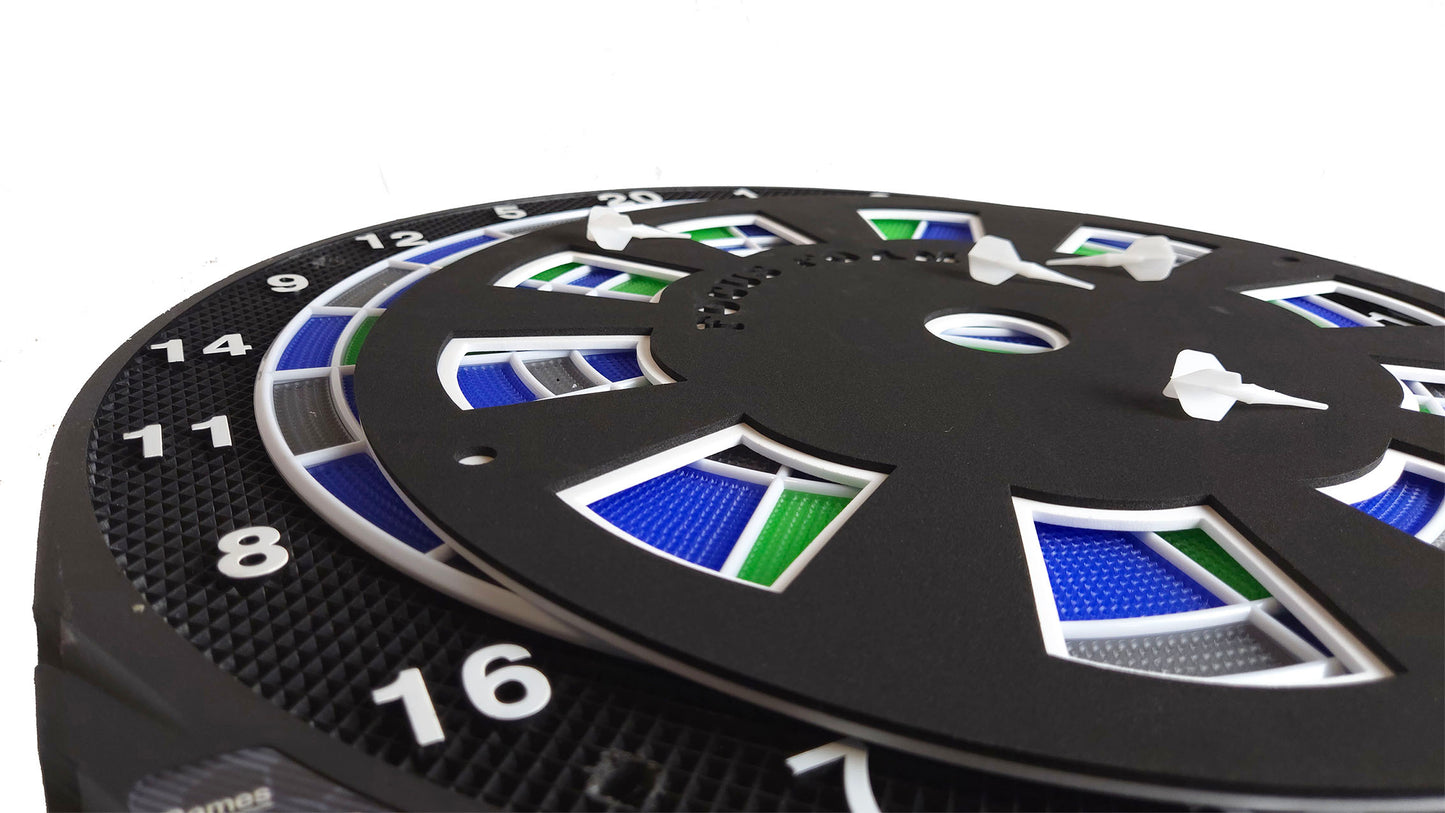 Soft Tip Dartboard Overlay – Big Singles Trainer (15.5")