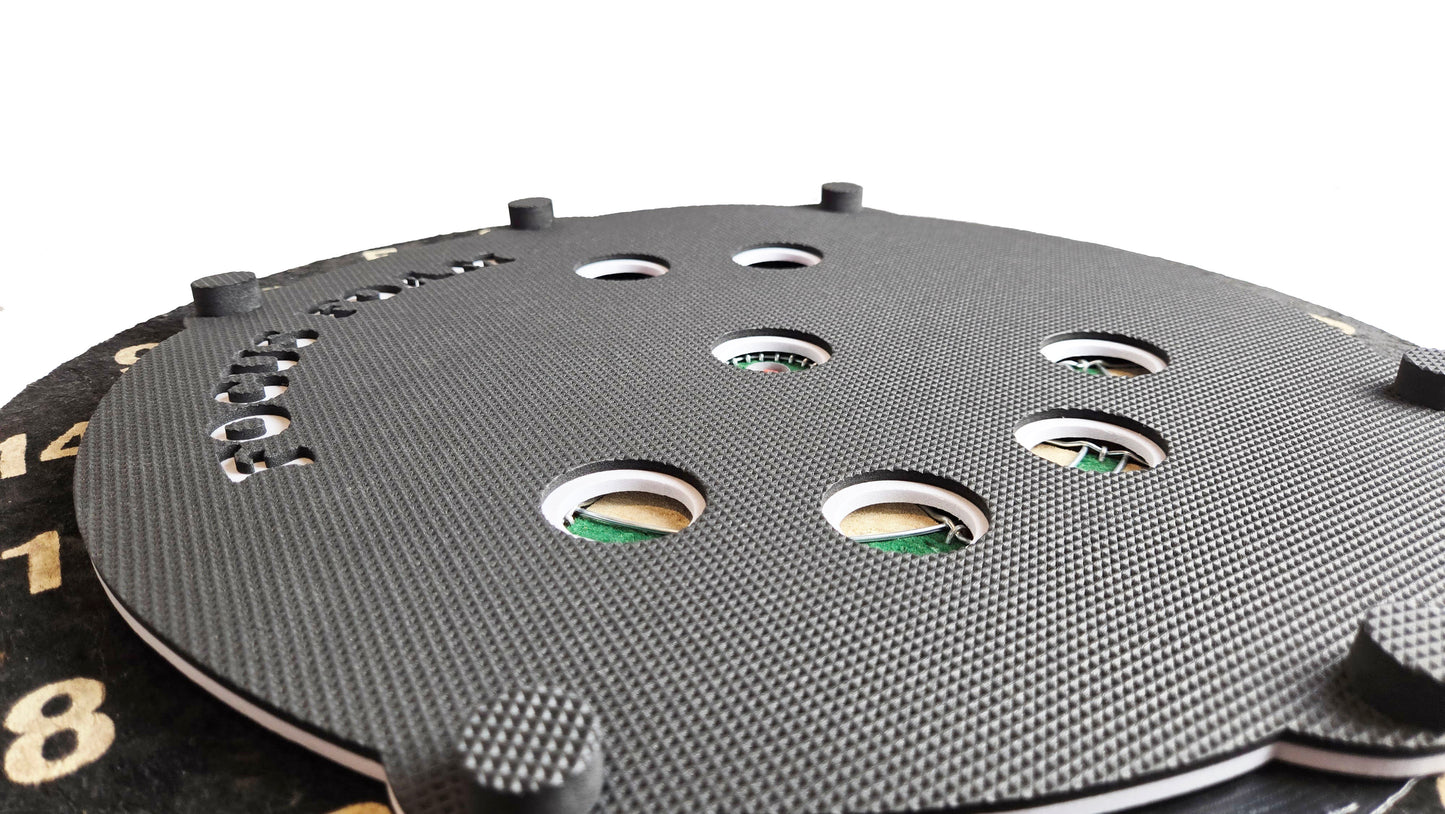 Magnetic Steel Tip Dartboard Overlay – Cricket Triples Circles (Embossed/Carbon Fiber Look)