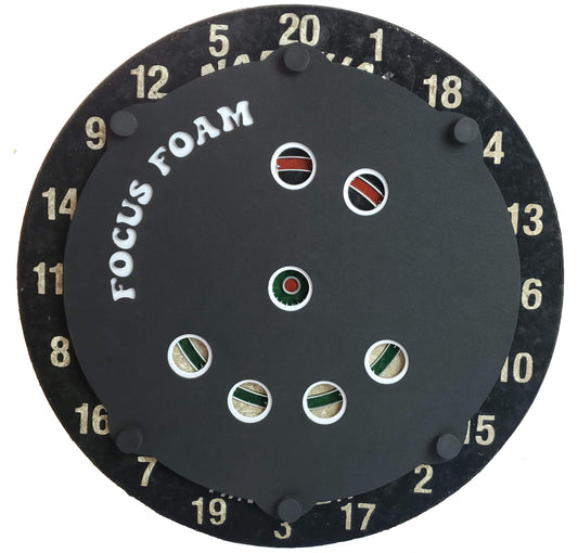 Magnetic Steel Tip Dartboard Overlay – Cricket Triples Circles (Black)