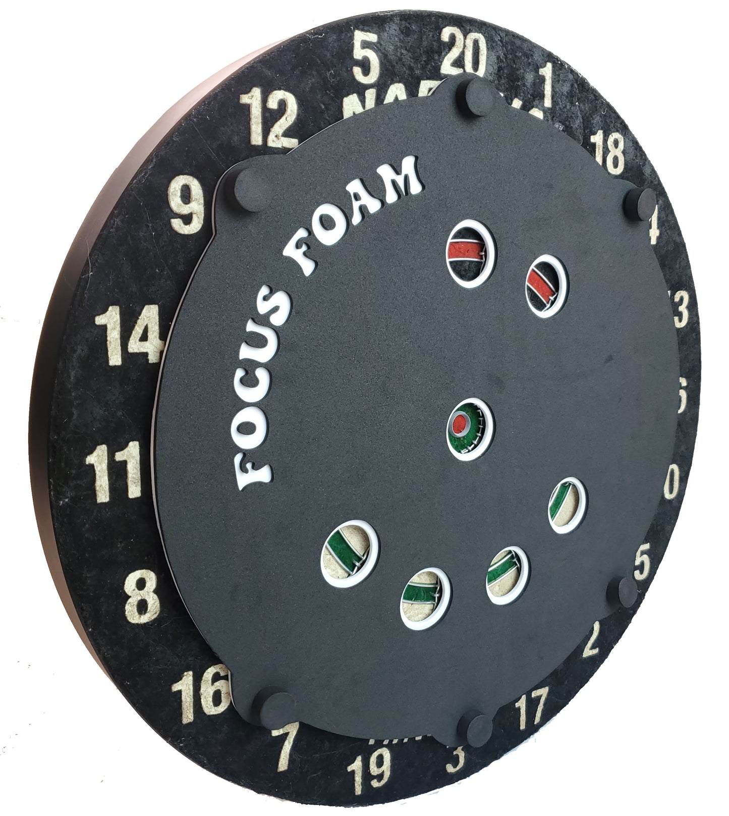 Magnetic Steel Tip Dartboard Overlay – Cricket Triples Circles (Black)