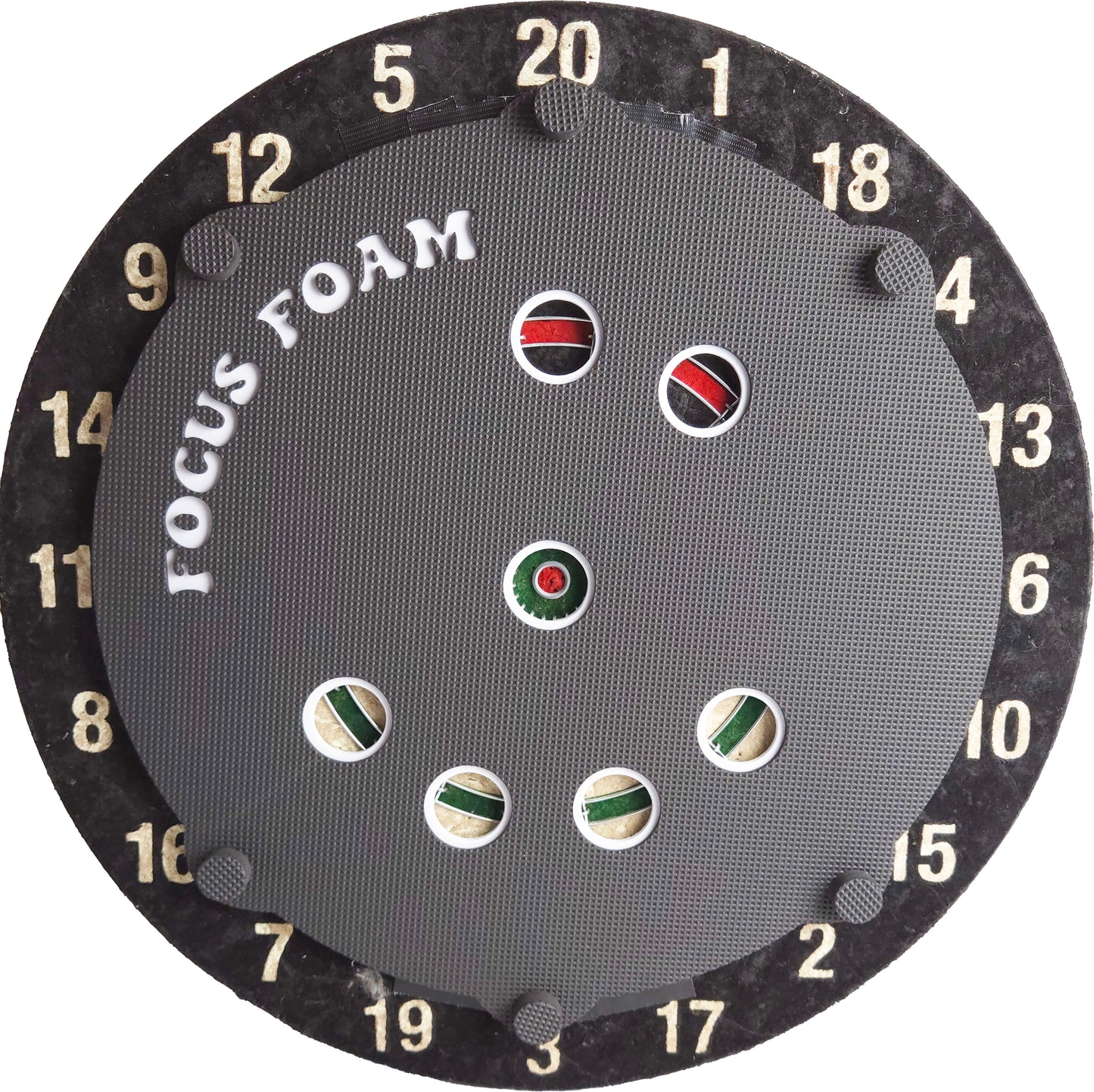 Magnetic Steel Tip Dartboard Overlay – Cricket Triples Circles (Embossed/Carbon Fiber Look)
