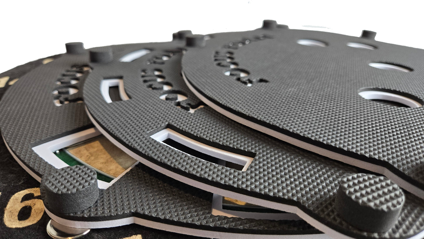 Steel Tip 3-Pack - Best Sellers - Non Magnetic Dartboard Overlays (Embossed/Carbon Fiber Look)