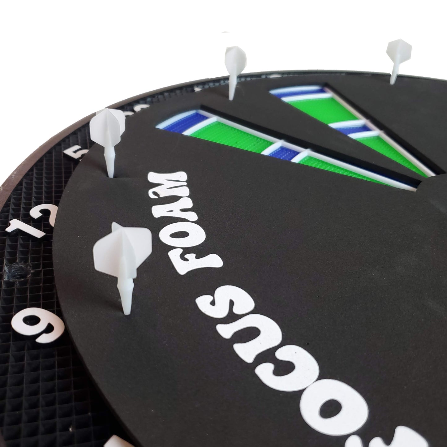 Soft Tip 5-Pack - Big Singles Trainer - Dartboard Overlays (No Outlines, 15.5")