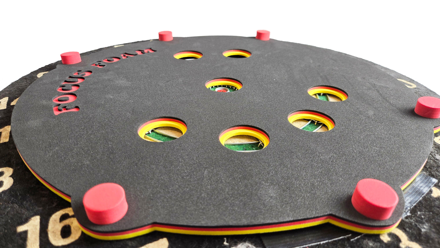 Steel Tip 3-Pack - Non Magnetic Best Sellers - Dartboard Overlays (Black, Red, Yellow)