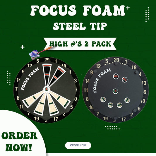 Steel Tip 2-Pack - High Numbers - Dartboard Overlays (Non-Magnetic)