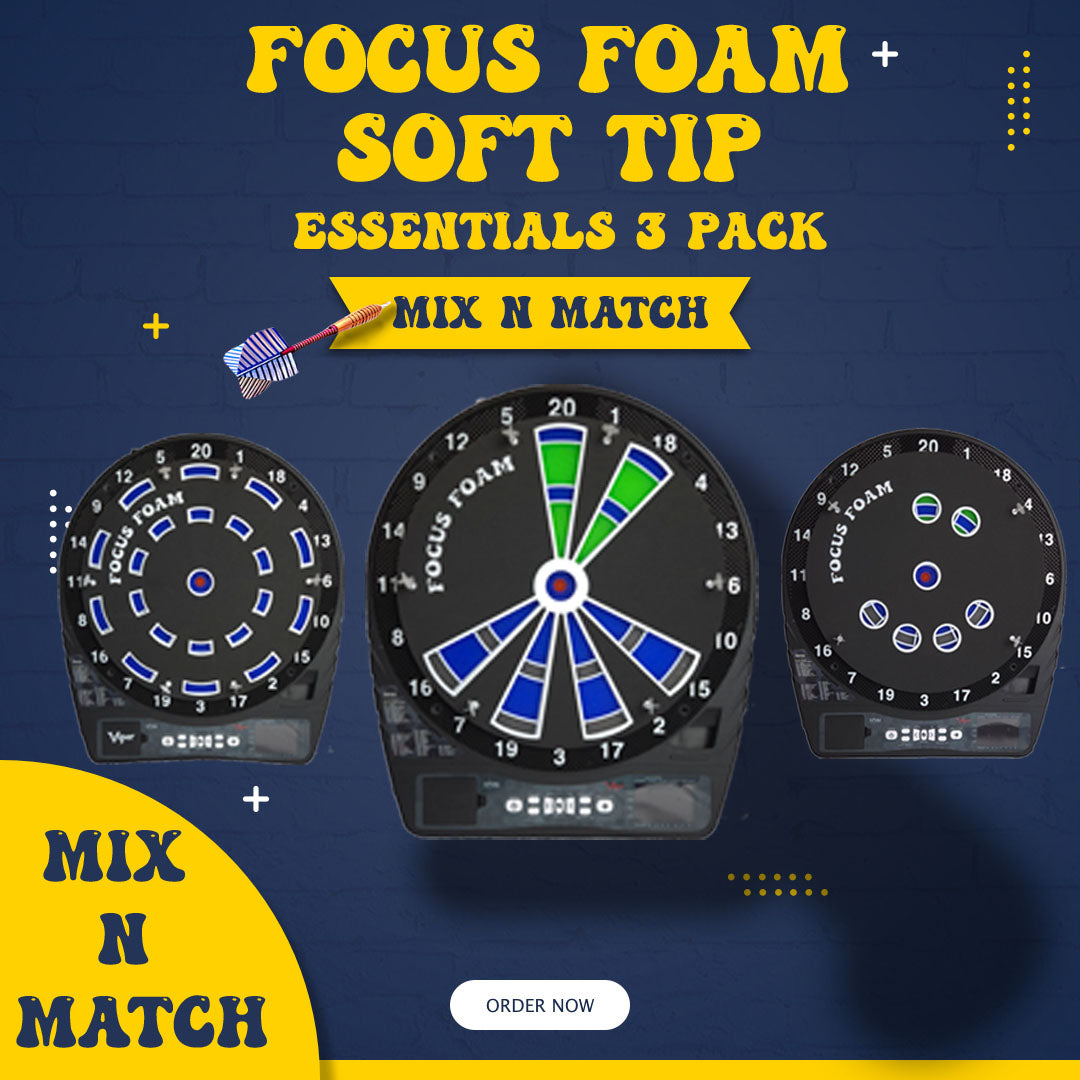 Soft Tip 3-Pack - Essentials Set - Dartboard Overlays (15.5")