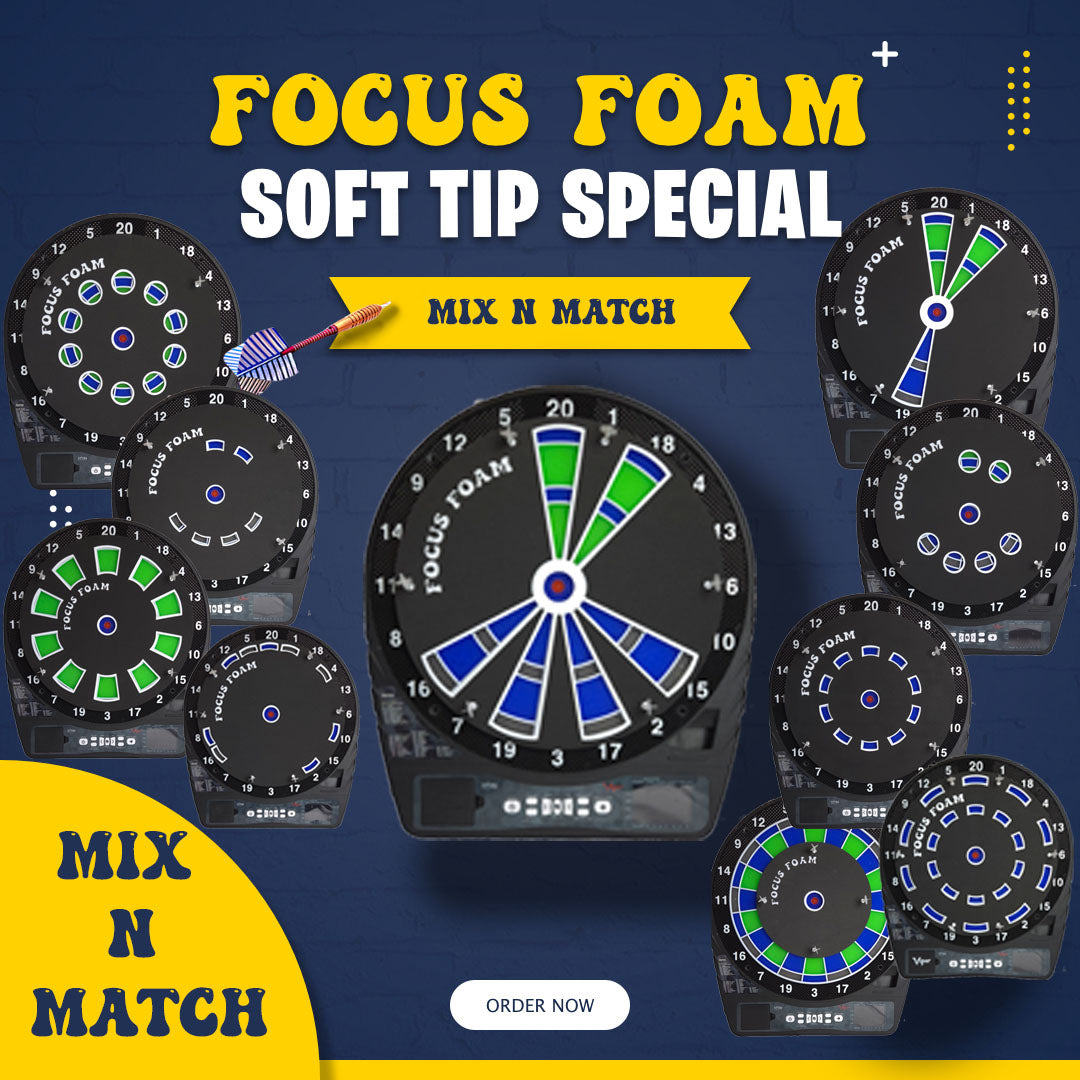 Soft Tip 10-Pack - Full Collection - Dartboard Overlays (Non-Magnetic, 15.5")