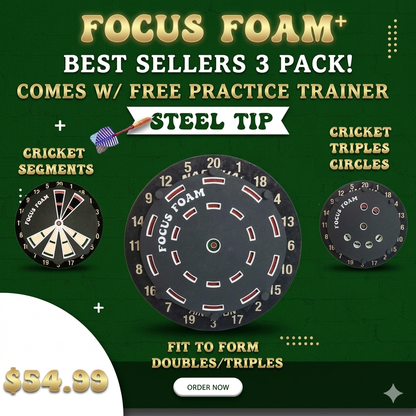 Steel Tip 3-Pack - Best Sellers - Dartboard Overlays (Non-Magnetic)