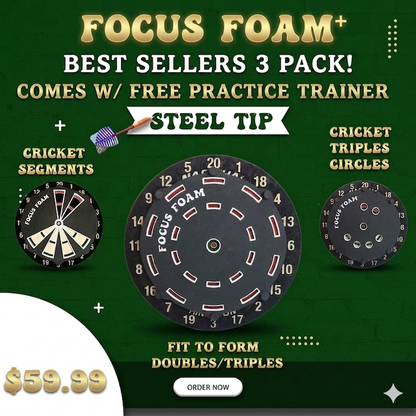 Steel Tip 3-Pack - Best Sellers - Dartboard Overlays (Non-Magnetic)