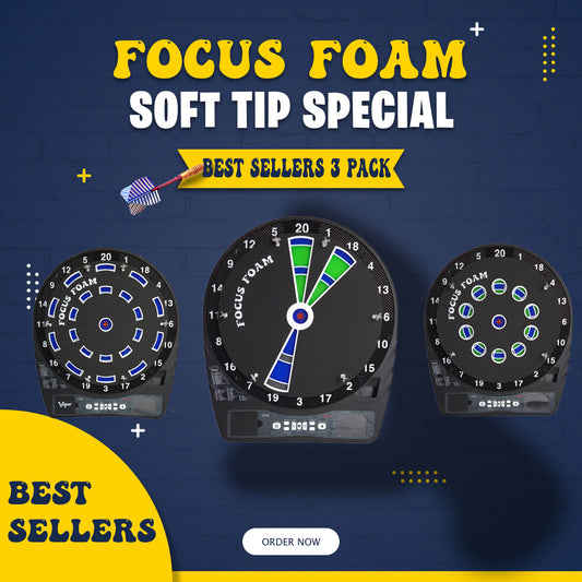 Soft Tip 3-Pack - Essentials Set - Dartboard Overlays (15.5")