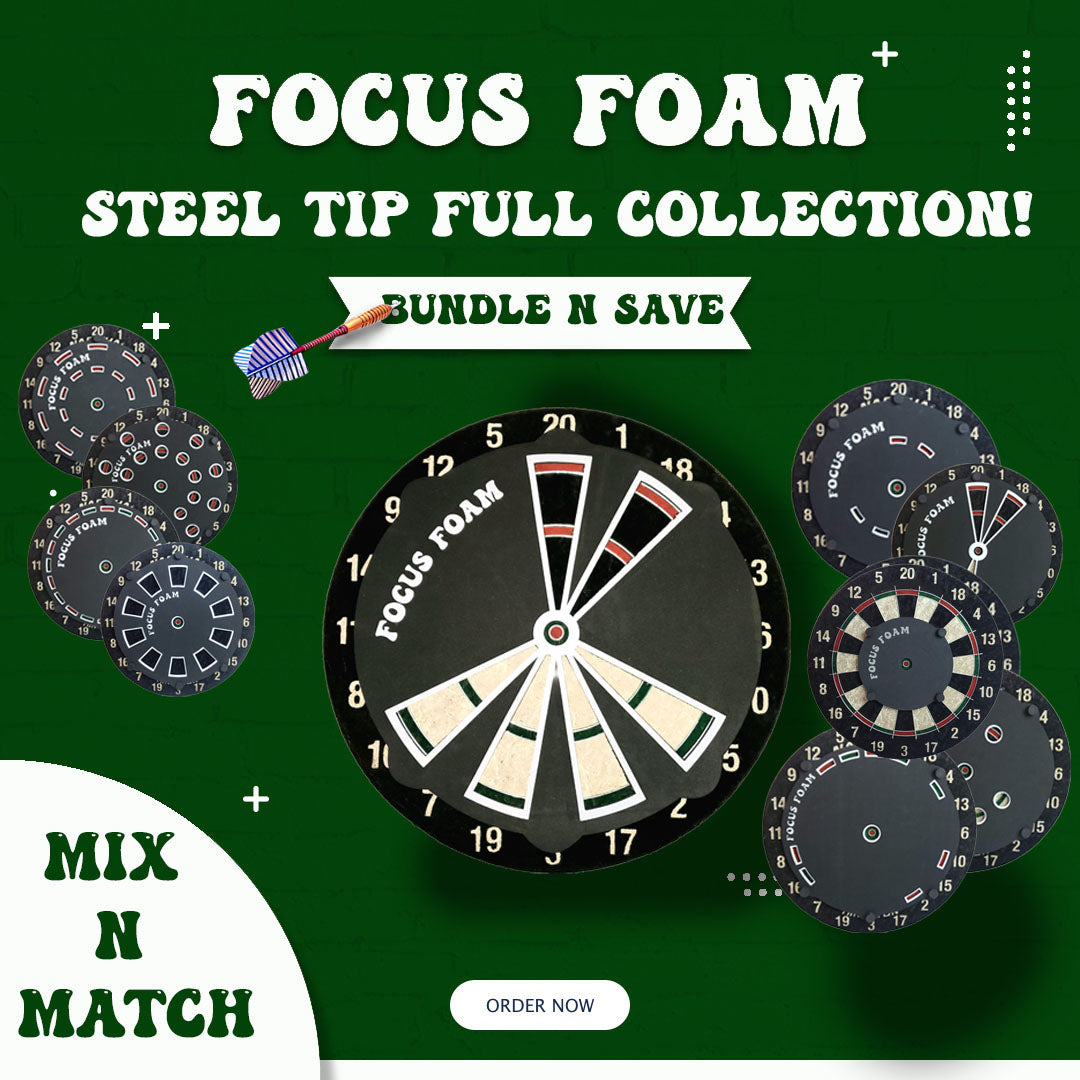 Steel Tip 10-Pack - Full Trainer Collection - Dartboard Overlays (Non-Magnetic)