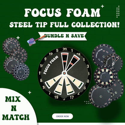 Steel Tip 10-Pack - Full Trainer Collection - Dartboard Overlays (Non-Magnetic)